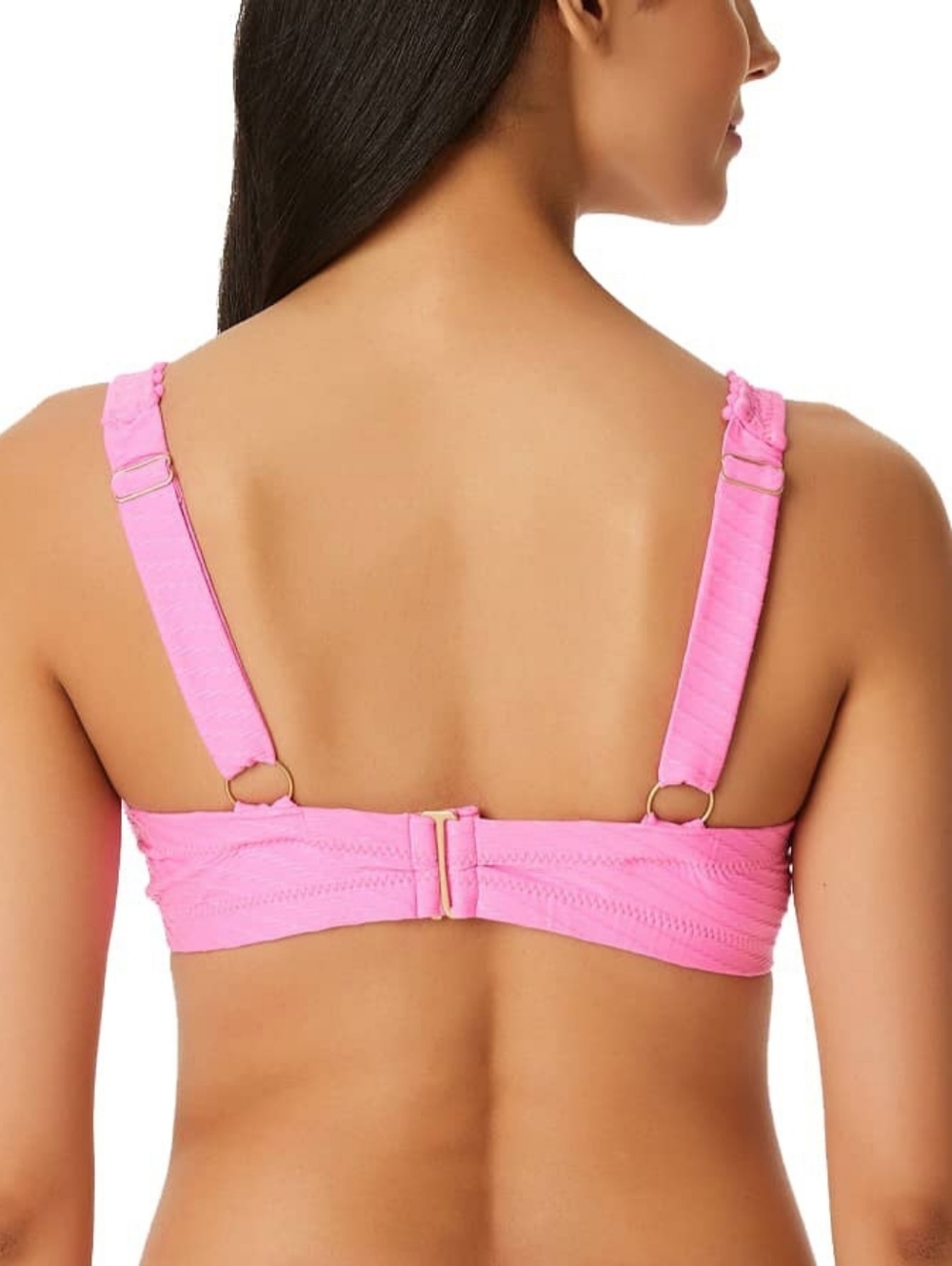 JESSICA SIMPSONš¬ Pretty in Pique Tie-Front Bikini Top SIZE SD - Picture 5 of 5